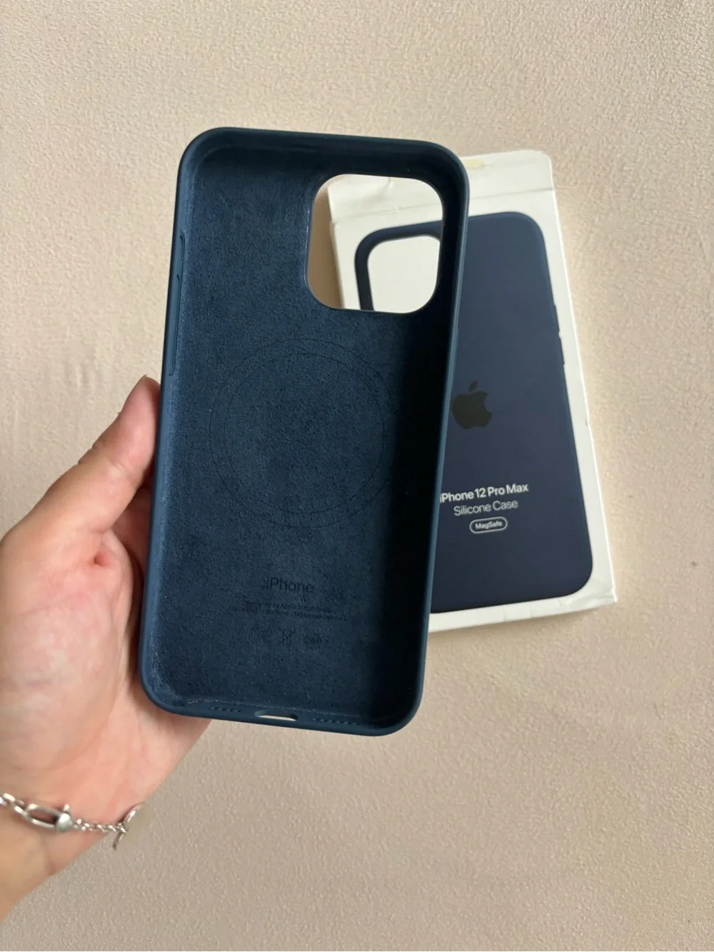 Apple Iphone 12 Pro Max silicone case navy blue